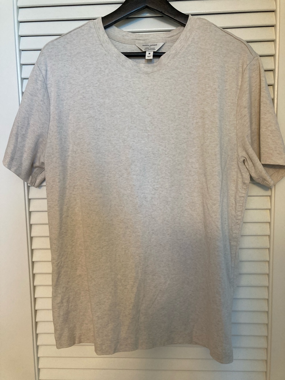 Banana Republic Oatmeal Heather Short Sleeve Crew Tee size M